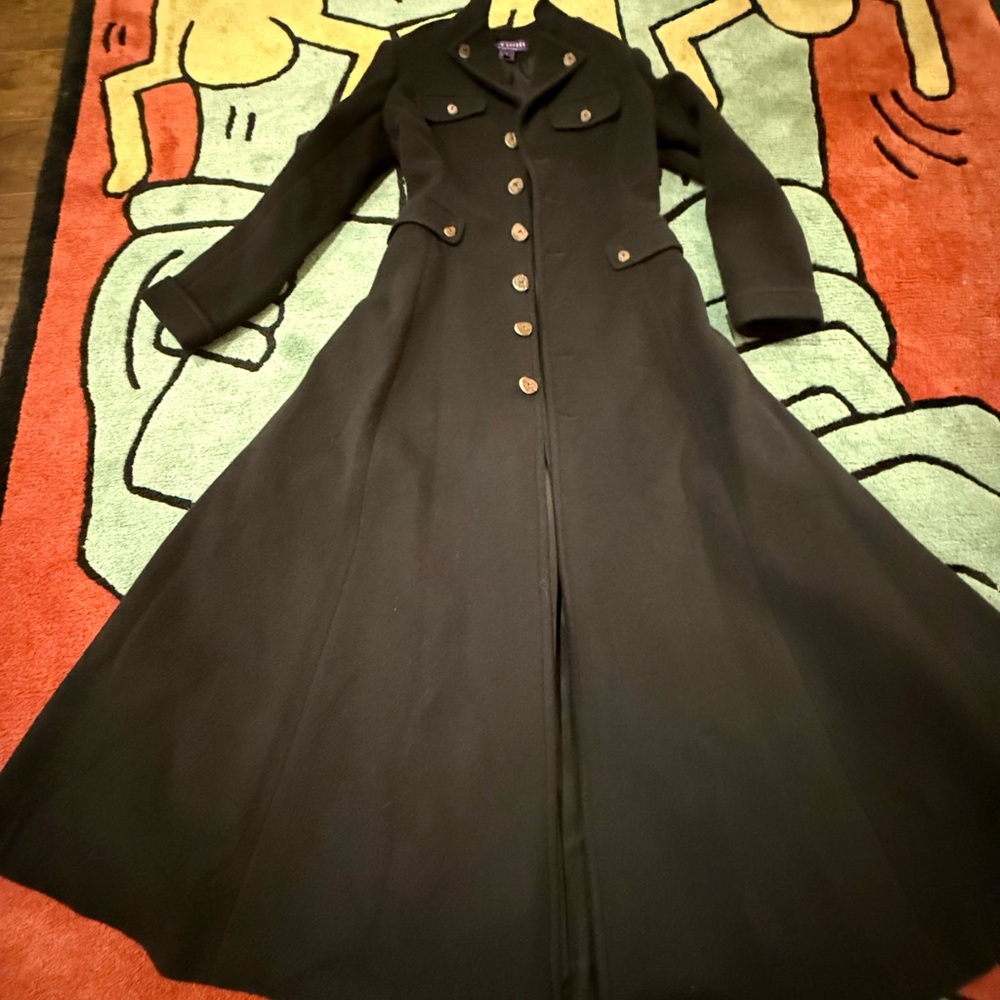 Chic Black Ralph Lauren Purple Lable Floor Length Coat/6